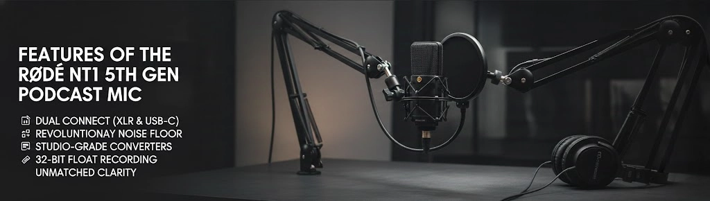 Features of the RØDE NT1 5th Gen Podcast Mic in pakistan